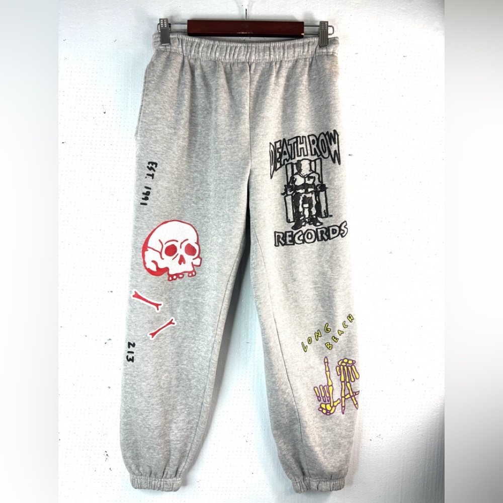 Death Row Records M Men’s Graphic Gray Jogger Sweatpants